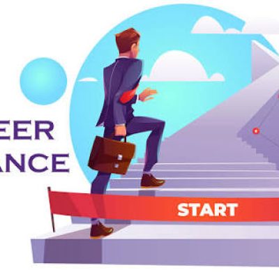 Individual stepping toward a brighter future with career guidance and job placement assistance.